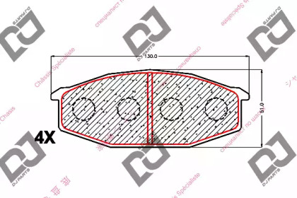 Комплект тормозных колодок DJ PARTS BP1543